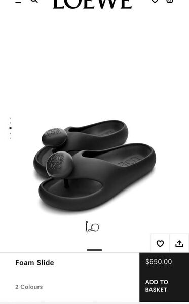 Шлепки Loewe женский резина черный 152429-4