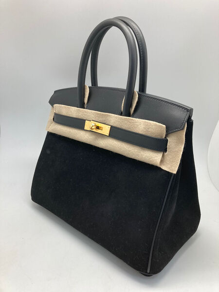 Сумка Hermès Birkin 25 ручная работа женский кожа черный 100622-2