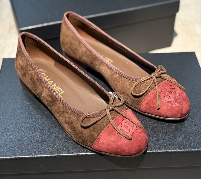 Балетки Chanel женский замша 195217