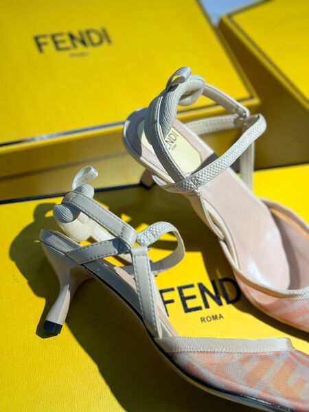 Туфли Fendi женский сетка оранжевый 188815-3