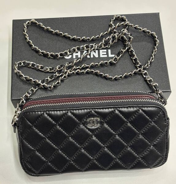 Сумка Chanel женский кожа черный 195252