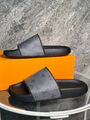 Мужские шлепки Louis Vuitton мужской кожа графитовый 151944-4