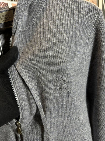 Мужской кардиган Brunello Cucinelli мужской графитовый 159126-3
