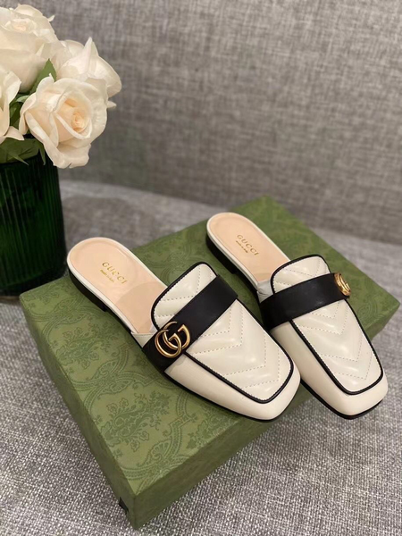 Мюли Gucci женский кожа бежевый 54774-3