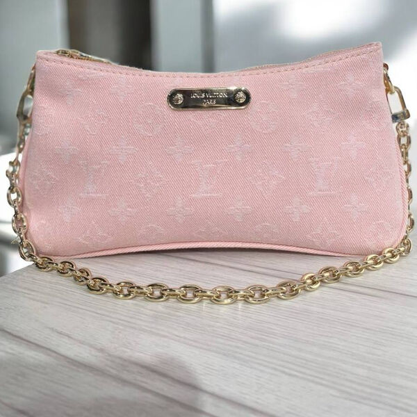 Сумка Louis Vuitton женский текстиль светло-розовый 186659