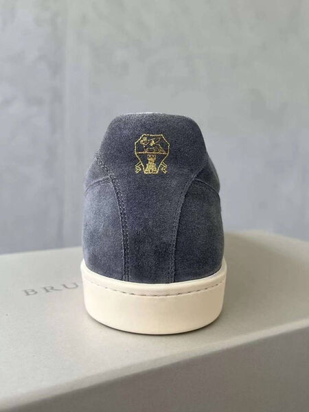Мужские кеды Brunello Cucinelli мужской замша графитовый 145769-5