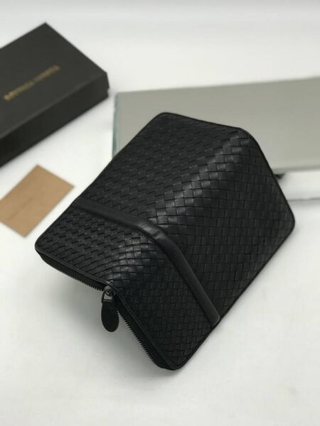 Мужской портмоне Bottega Veneta мужской кожа черный 50272-4