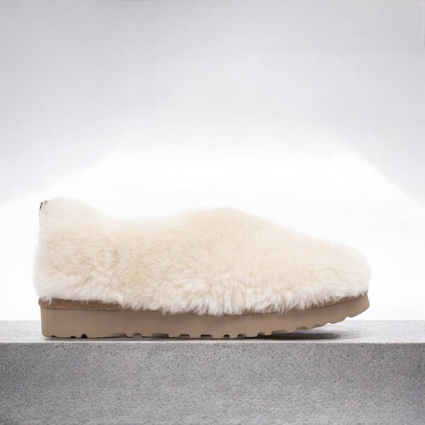 Угги Ugg Hailey Fluff Slippers женский натуральный мех бежевый 163224-2