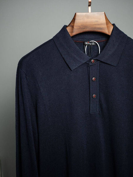 Мужское поло Kiton мужской синий 158196-4