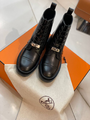 Ботинки Hermès женский кожа черный 13980-5