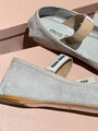 Балетки Miu Miu женский замша графитовый 146859-3
