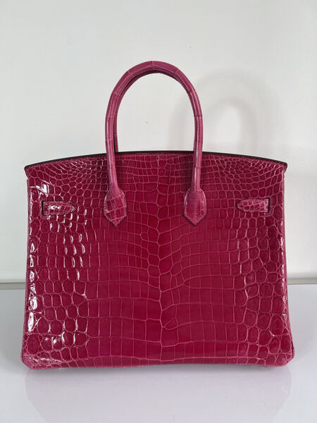 Сумка Hermès Birkin 35 женский кожа бордовый 140347-3