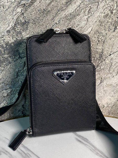 Мужская сумка мессенджер Prada мужской кожа черный 147919-5