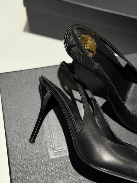 Туфли Saint Laurent женский кожа черный 183769-5
