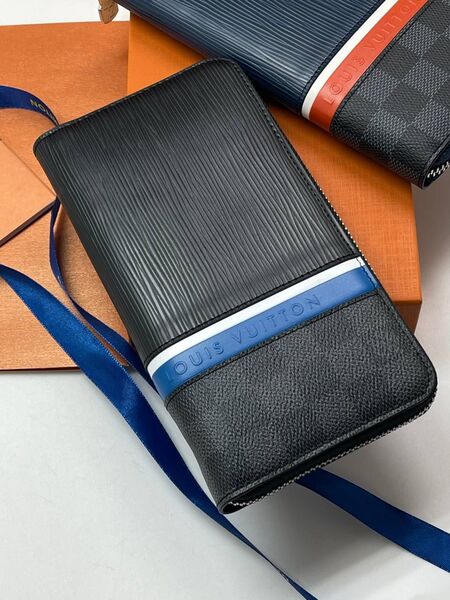 Мужской портмоне Louis Vuitton мужской кожа синий 52022-2