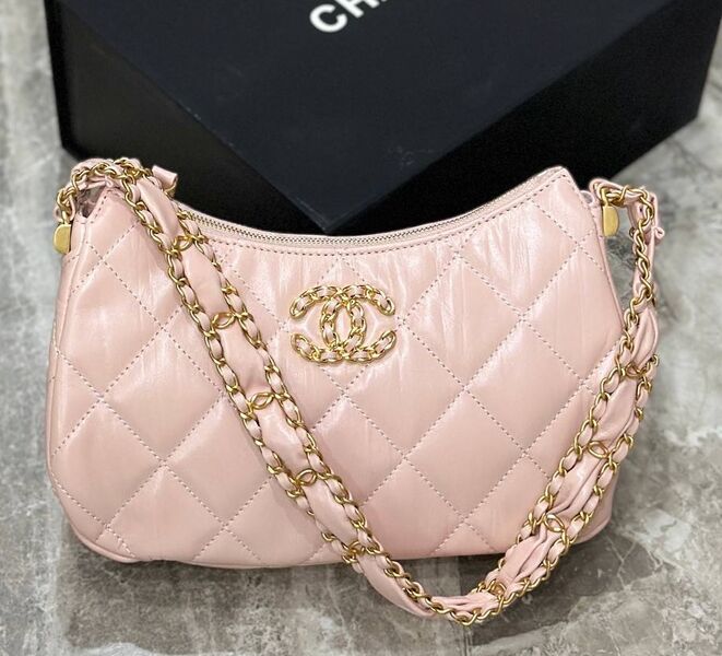 Сумка Chanel женский кожа розовый 129079