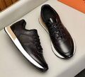 Мужские кроссовки Hermès мужской кожа черный 140286-1