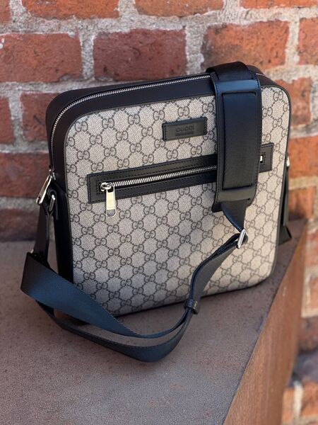 Мужской мессенджер Gucci мужской канва бежевый 51923-5