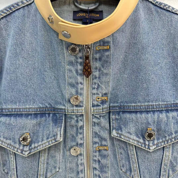 Куртка джинсовка Louis Vuitton женский джинса бирюзовый 147317-3