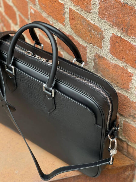 Мужской портфель Prada мужской кожа черный 132083-3