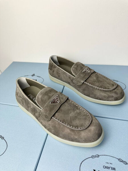 Мужские лоферы Prada мужской замша 185095-6
