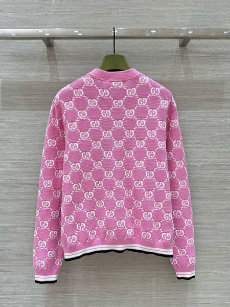 Кардиган Gucci женский вязаная ткань розовый 173788-5