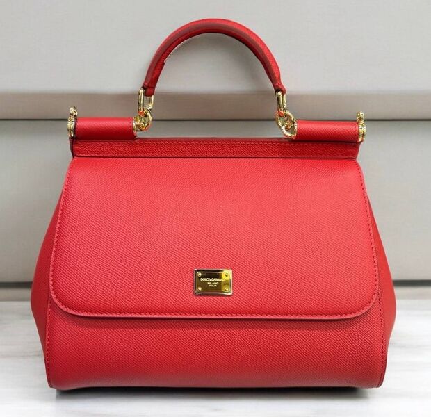 Сумка Dolce & Gabbana женский кожа бордовый 156593