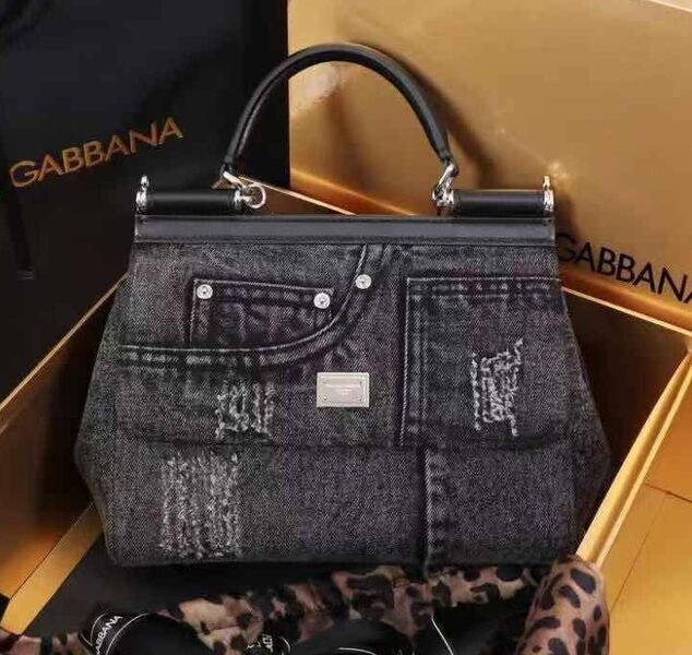 Сумка Dolce & Gabbana женский джинса черный,серебристый 192126