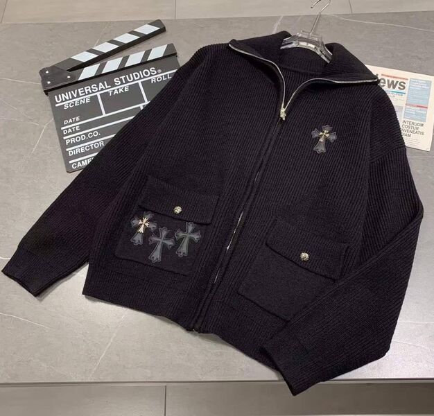 Кофта Chrome Hearts женский вязаная ткань черный 132673