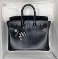 Сумка Hermès Birkin 25 женский кожа черный 128896-2