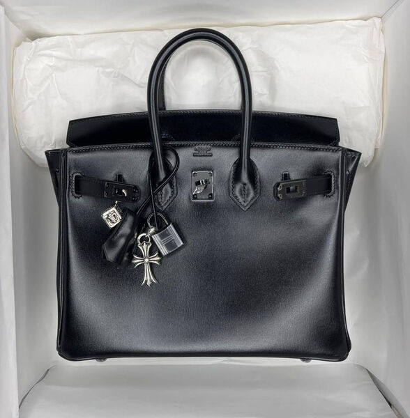 Сумка Hermès Birkin 25 женский кожа черный 128896-2