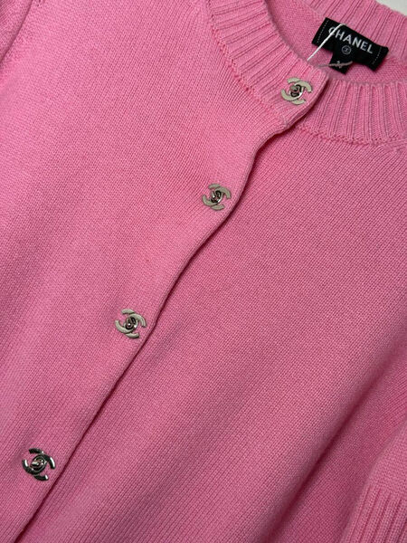 Кардиган Chanel женский вязаная ткань розовый 198272-3