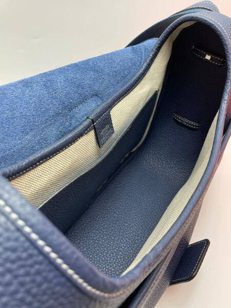 Мужская сумка мессенджер Hermès мужской кожа синий 135367-8
