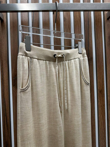 Брюки Brunello Cucinelli женский бежевый 144894-2