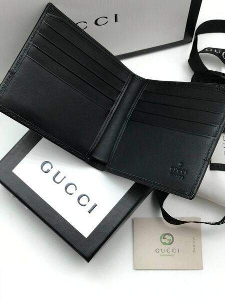 Портмоне Gucci мужской кожа черный 61883-2