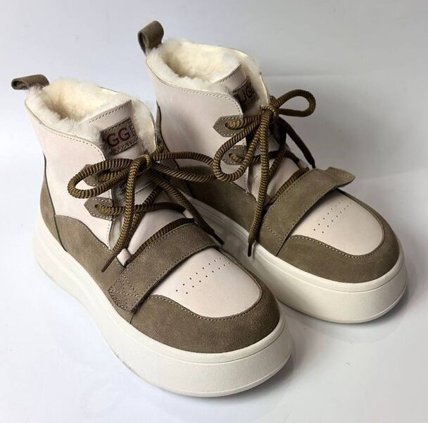 Угги Ugg женский кожа белый 129874