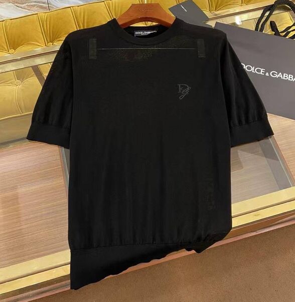 Мужская футболка Dolce & Gabbana мужской шелк черный 184647