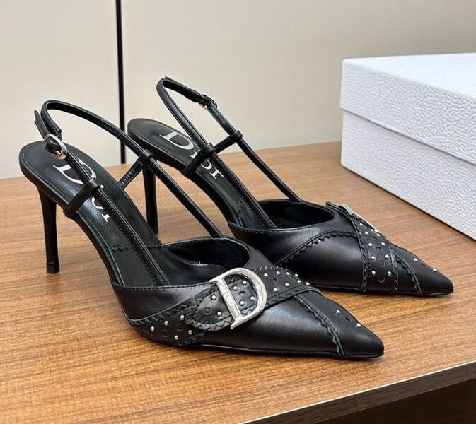 Туфли Christian Dior женский кожа черный 138176