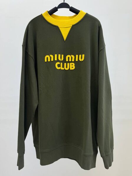 Свитшот Miu Miu женский болотный 164125