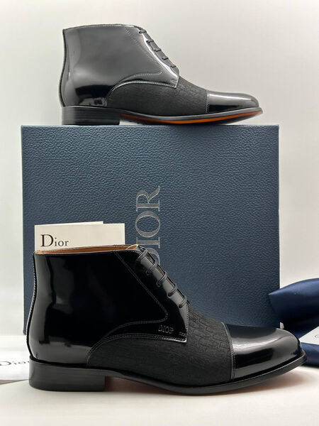 Мужские ботинки Christian Dior мужской кожа черный 170835-3