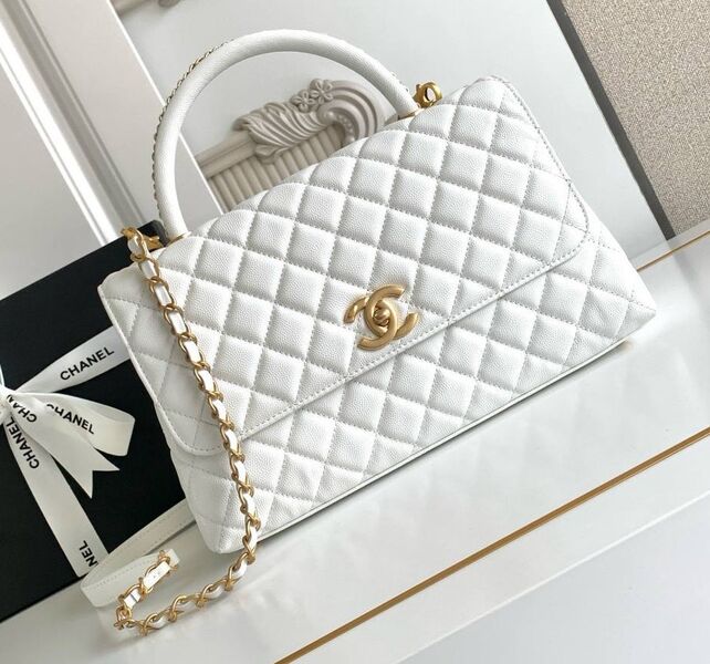 Сумка Chanel женский кожа белый 195086