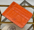 Картхолдер Hermès мужской кожа оранжевый 51298-1