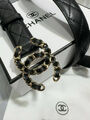 Женский ремень Chanel женский кожа черный 139076-2
