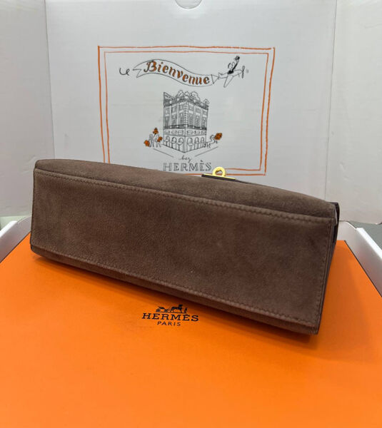 Сумка Hermèskelly Pochette женский замша 155747-6