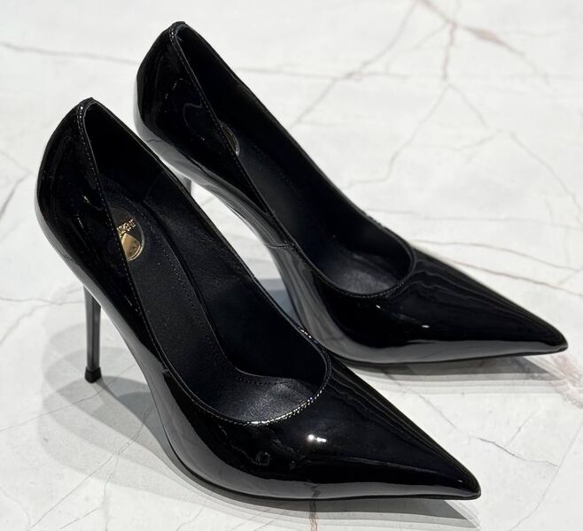 Туфли Saint Laurent женский кожа черный 174006