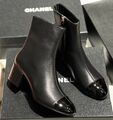 Ботильоны Chanel женский кожа черный 164771-1