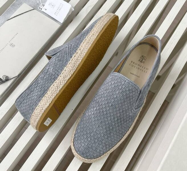 Мужские эспадрильи Brunello Cucinelli мужской замша графитовый 154415