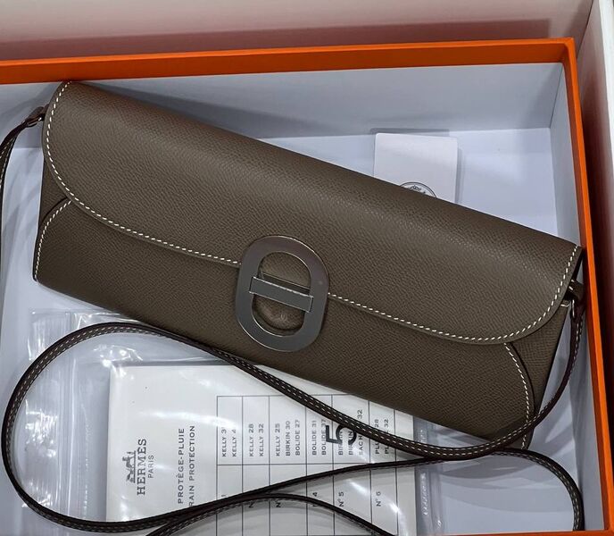 Сумка Hermèschaine D'ancre Wallet To Go женский кожа графитовый 131450