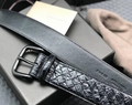 Мужской ремень Bottega Veneta мужской кожа черный 52251-2