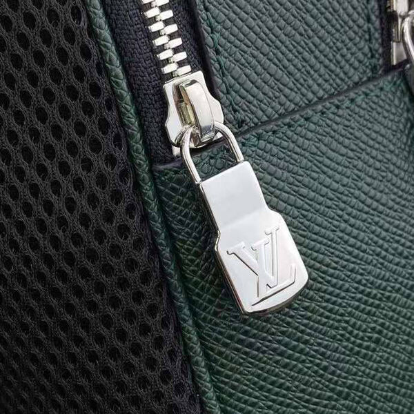 Мужской рюкзак Louis Vuitton мужской кожа болотный 121199-5